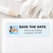 getrouwd hondenpaar etiket (Insitu)