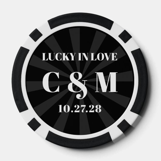 Getrouwd in Fabulous Las Vegas Poker Chip Bruiloft (Achterkant)