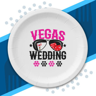 Getrouwd in Las Vegas - Vegas Huwelijksfeest Papieren Bordje