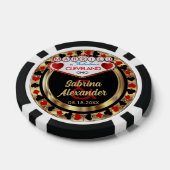 Getrouwd in (Voeg uw stad en staat toe) Pokerchips (Enkel)