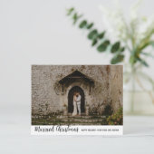 Getrouwd Kerst Handgeschreven Vakantie Paar Foto Feestdagenkaart (Staand voorkant)