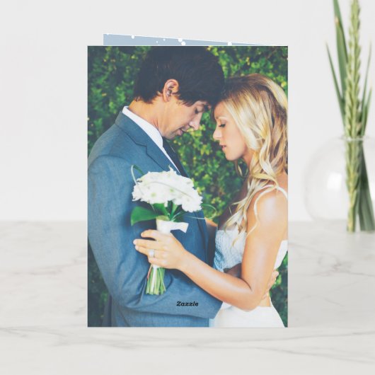 Getrouwd kerstfoto bruiloft feestdagen kaart (Achterkant)