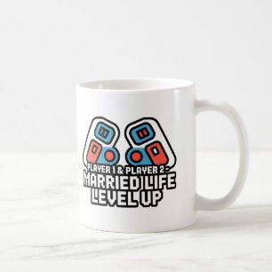 Getrouwd Leven Level Up Gamer Kunst Koffiemok