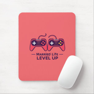 Getrouwd Leven Level Up Gaming Kunst Muismat