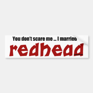 Getrouwd met een roodharige bumpersticker