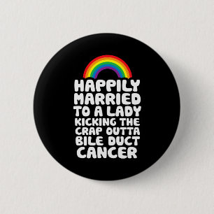 Getrouwd met Lady Kicking Crap Out-galwegkanker Ronde Button 5,7 Cm
