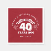 Getrouwd met Ruby 40th Wedding Jubileum Servet (Voorkant)