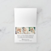 Getrouwd Monogram Overlay Trouwfoto Bedankkaart (Binnen)