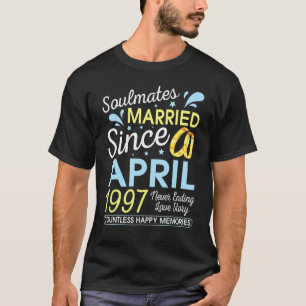 Getrouwd sinds april 1997 Nooit Eindigende 25 Jaar T-shirt
