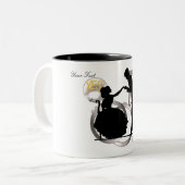 GETROUWD TWEEKLEURIGE KOFFIEMOK (Voorkant links)