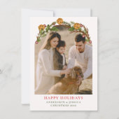 Getrouwd & Vrolijk Foto Kerstkaart (Voorkant)