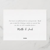 Getrouwd & Vrolijk Huwelijksfoto Echt Goud Folie Feestdagenkaart (Achterkant)