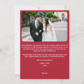 Getrouwd Vrolijke Passen getrouwd Custom Rood Eers Feestdagenkaart (Achterkant)