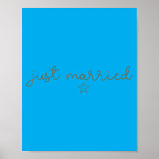 Getrouwde Coquette Zeester Strand Bruid Bruidegom Poster