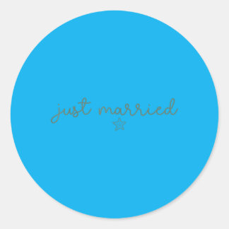 Getrouwde Coquette Zeester Strand Bruid Bruidegom Ronde Sticker