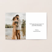 Getrouwde en prettige kerstfeestfoto Foto Folie Kaarten (Binnen)