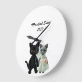 Getrouwde katten 2025 grote klok (Hoek)