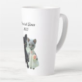 Getrouwde katten 2025 latte mok (Rechterhoek)