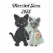 Getrouwde katten 2025 sticker (Voorkant)