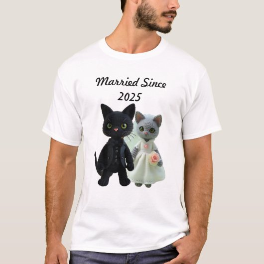Getrouwde katten 2025 t-shirt (Voorkant)