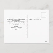 Getrouwde kerstfoto Weddenschap Bedankt Feestdagenkaart (Achterkant)