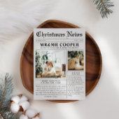 Getrouwde krant kerstfoto feestdagenkaart