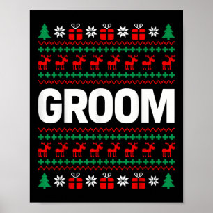 Getrouwde stellen lelijke kersttruien Br Poster