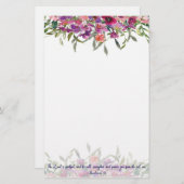 getrouwe waterverf floral briefpapier (Voorkant / Achterkant)