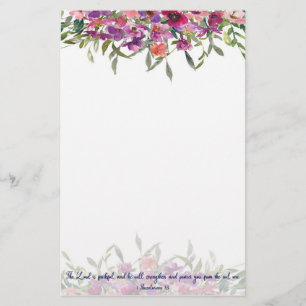 getrouwe waterverf floral briefpapier
