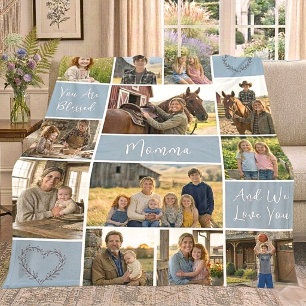 Getrouwe Wortels 12 Foto Moeder Naam Mistwood Blau Fleece Deken
