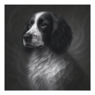 Getrouwe Ziel – Springer Spaniel Geometrie Foto Afdruk
