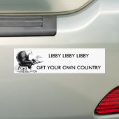 GETTIN~1, LIBBY LIBBYGET UW EIGEN LAND BUMPERSTICKER (Op auto)