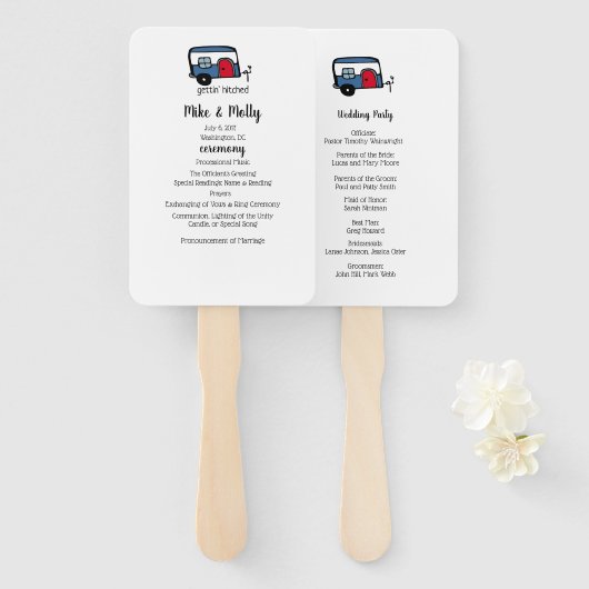 Gettin' Hitched Camper Handwaaier (Voorkant en achterkant)