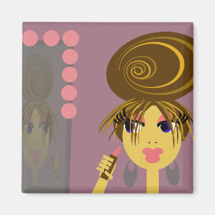 Gettin Ready Pop Art Magnet Magneet