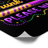 Getting Drunk Please Wait Mardi Gras Carnival Drin Poster (Hoek)
