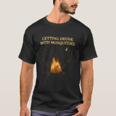 Getting Drunk With Mosquitoes Camping Beer Camper T-shirt (Voorkant)
