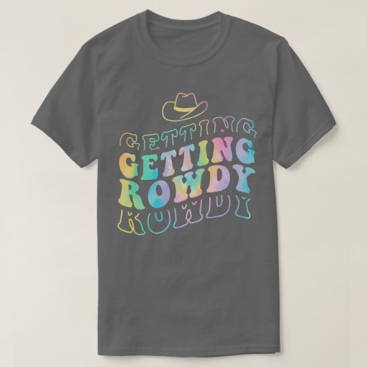 Getting Hitched Getting Rowdy Bride Party Bachelor T-shirt (Design voorkant)