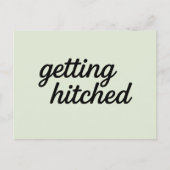 Getting Hitched Save the Date Postcard Briefkaart (Voorkant)