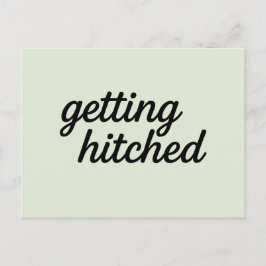 Getting Hitched Save the Date Postcard Briefkaart