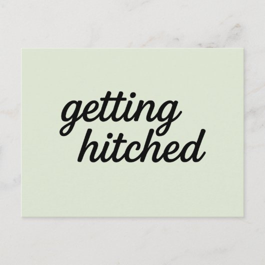 Getting Hitched Save the Date Postcard Briefkaart (Voorkant)