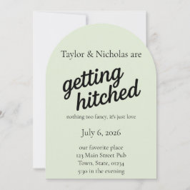 "Getting Hitched" Trouw Elopement Uitnodiging