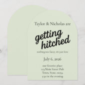 "Getting Hitched" Wedding Elopement Invitation (Devant / Derrière)
