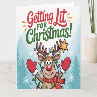 Getting Lit Christmas Kaart
