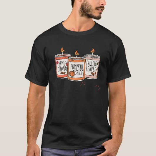 Getting Lit Fall Candles T-shirt (Voorkant)