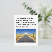 Getting Old Funny Birthday Card Stereo Joke Feestdagenkaart (Staand voorkant)