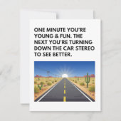 Getting Old Funny Birthday Card Stereo Joke Feestdagenkaart (Voorkant)