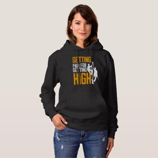 Getting Paid For Getting High  Lineworker Lineman Hoodie (Voorkant volledig)