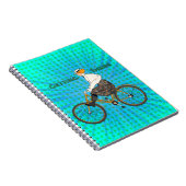 "Getting There"  Vrouw Fietser Notitieboek (Rechterzijde)