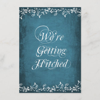 Gettting a accroché les invitations bleues