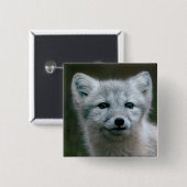 Getty Afbeeldingen | Arctic Fox Kit Vierkante Button 5,1 Cm (Voorkant /achterkant)